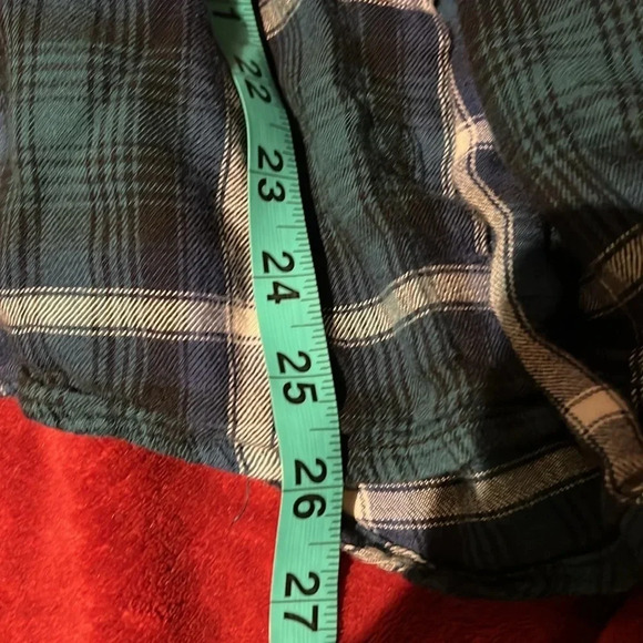 Bluenotes boyfriend fit long sleeve plaid long sleeve  shirt Sz M - Picture 6 of 10